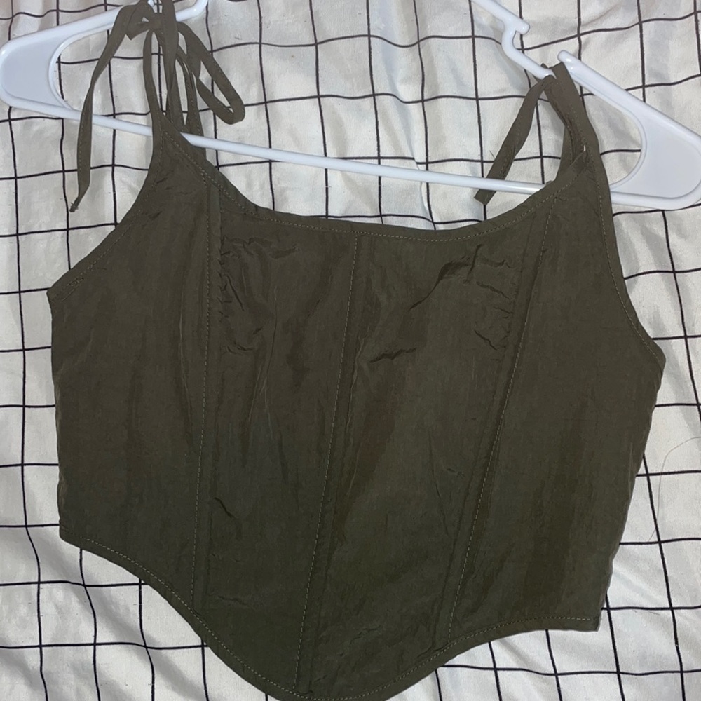 Green corset top!